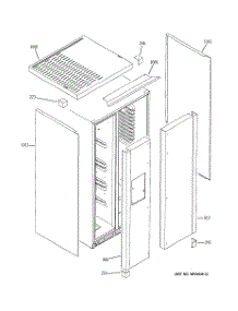 05 - Clad Components parts for Ge Refrigerator ZFSB23DNASS from AppliancePartsPros.com