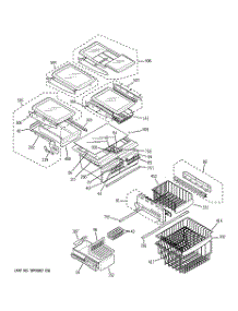 03 - Shelves parts for Ge Refrigerator PFS22MBSABB from AppliancePartsPros.com