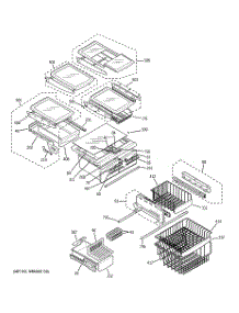 03 - Shelves parts for Ge Refrigerator PFS22MBSBBB from AppliancePartsPros.com