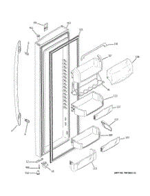02 - Fresh Food Door parts for Ge Refrigerator PSCS5RGXAFSS from AppliancePartsPros.com
