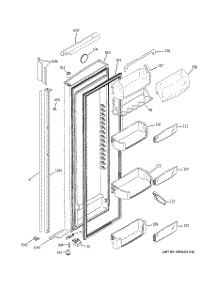 03 - Fresh Food Door parts for Ge Refrigerator PSI23NCREBV from AppliancePartsPros.com