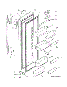 03 - Fresh Food Door parts for Ge Refrigerator PSC23SSNASS from AppliancePartsPros.com