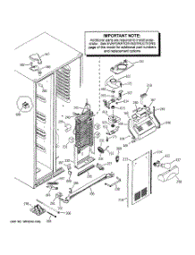 04 - Freezer Section parts for Ge Refrigerator PSC23SSNASS from AppliancePartsPros.com