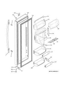 03 - Fresh Food Door parts for Ge Refrigerator PSF26PGSAWS from AppliancePartsPros.com