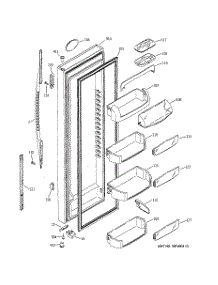 02 - Fresh Food Door parts for Ge Refrigerator PSC23MGNACC from AppliancePartsPros.com