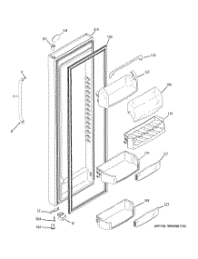 02 - Fresh Food Door parts for Ge Refrigerator PSSB6KSWABS from AppliancePartsPros.com
