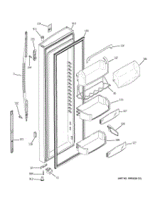 03 - Fresh Food Door parts for Ge Refrigerator PSF26NGPCBB from AppliancePartsPros.com