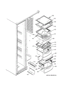 08 - Fresh Food Shelves parts for Ge Refrigerator PSC23MGMACC from AppliancePartsPros.com