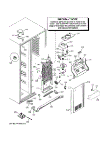 04 - Freezer Section parts for Ge Refrigerator PSK25NGNDCWW from AppliancePartsPros.com