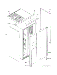03 - Clad Components parts for Ge Refrigerator ZFSB26DNDSS from AppliancePartsPros.com