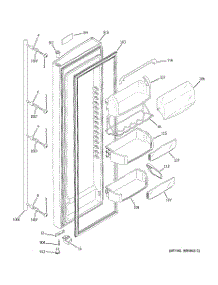 04 - Fresh Food Door parts for Ge Refrigerator ZFSB26DNDSS from AppliancePartsPros.com