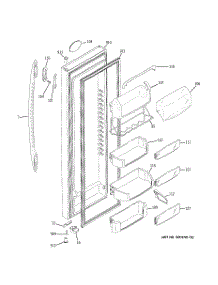 02 - Fresh Food Door parts for Ge Refrigerator PSC23MGSABB from AppliancePartsPros.com