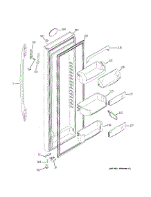 03 - Fresh Food Door parts for Ge Refrigerator PSF26PGSAWW from AppliancePartsPros.com