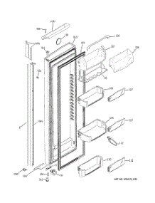 03 - Fresh Food Door parts for Ge Refrigerator PSI23NCRCWV from AppliancePartsPros.com