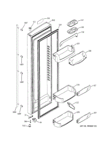 04 - Fresh Food Door parts for Ge Refrigerator ZFSB26DNASS from AppliancePartsPros.com