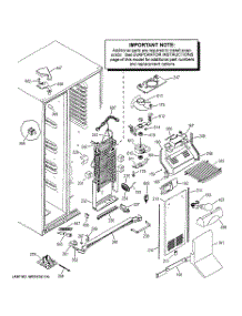 03 - Freezer Section parts for Ge Refrigerator PSC23MGMAWW from AppliancePartsPros.com