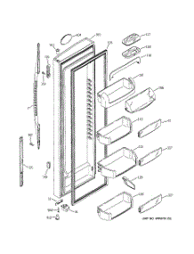 03 - Fresh Food Door parts for Ge Refrigerator PSC23NGMAWW from AppliancePartsPros.com