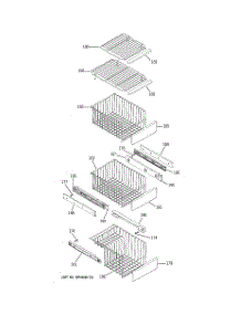 06 - Freezer Shelves parts for Ge Refrigerator PSK25NGSDCWW from AppliancePartsPros.com