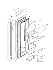 03 - Fresh Food Door parts for Ge Refrigerator PSI23SCRGSV from AppliancePartsPros.com