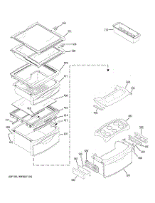 09 - Fresh Food Shelves parts for Ge Refrigerator PSK25NGNDCCC from AppliancePartsPros.com