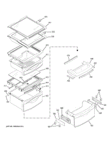 08 - Fresh Food Shelves parts for Ge Refrigerator PSSS7RGXACSS from AppliancePartsPros.com