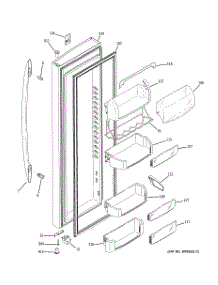 03 - Fresh Food Door parts for Ge Refrigerator PSC23SGRBSS from AppliancePartsPros.com