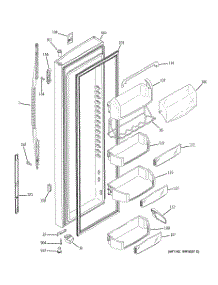 02 - Fresh Food Door parts for Ge Refrigerator PSC23MGPCCC from AppliancePartsPros.com