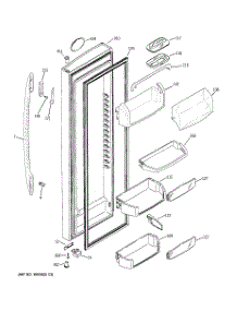 02 - Fresh Food Door parts for Ge Refrigerator PSK25MGSDCCC from AppliancePartsPros.com