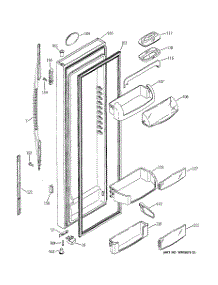 03 - Fresh Food Door parts for Ge Refrigerator PSC23SGMABS from AppliancePartsPros.com