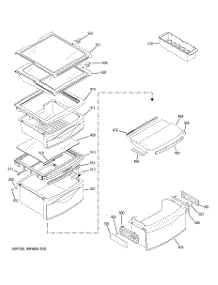 08 - Fresh Food Shelves parts for Ge Refrigerator PSK25MGSDCCC from AppliancePartsPros.com