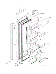 03 - Fresh Food Door parts for Ge Refrigerator PIE23NGTCFBB from AppliancePartsPros.com