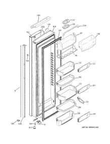 03 - Fresh Food Door parts for Ge Refrigerator PIE23NGTAFSV from AppliancePartsPros.com