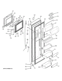 03 - Fresh Food Door parts for Ge Refrigerator PSE29NHTCCSS from AppliancePartsPros.com