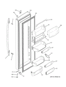 04 - Fresh Food Door parts for Ge Refrigerator ZFSB25DTASS from AppliancePartsPros.com