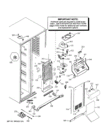 05 - Freezer Section parts for Ge Refrigerator ZFSB25DTASS from AppliancePartsPros.com