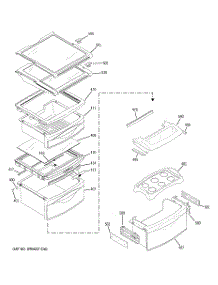 10 - Fresh Food Shelves parts for Ge Refrigerator ZFSB25DTASS from AppliancePartsPros.com