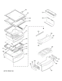 09 - Fresh Food Shelves parts for Ge Refrigerator PSE27NHTCCBB from AppliancePartsPros.com