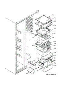 07 - Fresh Food Shelves parts for Ge Refrigerator PSS27MGMAWW from AppliancePartsPros.com