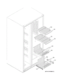 05 - Freezer Shelves parts for Ge Refrigerator PSS23LGSBWW from AppliancePartsPros.com