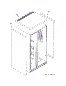 02 - Cabinet parts for Ge Refrigerator ZFSB25DMASS from AppliancePartsPros.com