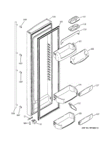 04 - Fresh Food Door parts for Ge Refrigerator ZFSB25DMASS from AppliancePartsPros.com