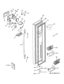Freezer Door parts for Ge Refrigerator ZFSB25DTBSS from AppliancePartsPros.com