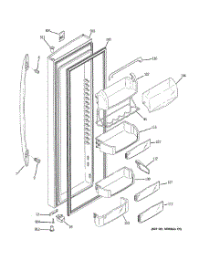 Fresh Food Door parts for Ge Refrigerator ZFSB25DTBSS from AppliancePartsPros.com