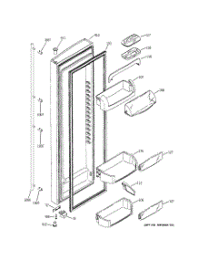 04 - Fresh Food Door parts for Ge Refrigerator ZFSB25DMDSS from AppliancePartsPros.com