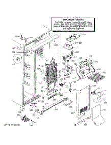 06 - Freezer Section parts for Ge Refrigerator ZFSB25DMDSS from AppliancePartsPros.com