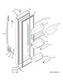 02 - Fresh Food Door parts for Ge Refrigerator PSHF6RGXBDCC from AppliancePartsPros.com