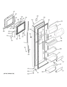 03 - Fresh Food Door parts for Ge Refrigerator PSE27NHTECSS from AppliancePartsPros.com
