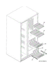 05 - Freezer Shelves parts for Ge Refrigerator PSS23LSSASS from AppliancePartsPros.com