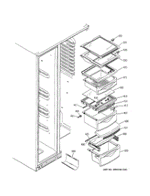 08 - Fresh Food Shelves parts for Ge Refrigerator PSS23LSSASS from AppliancePartsPros.com