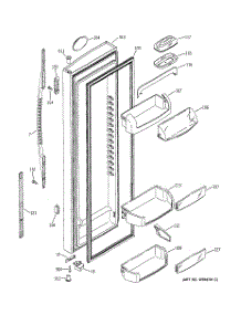 02 - Fresh Food Door parts for Ge Refrigerator PSS25MGMACC from AppliancePartsPros.com